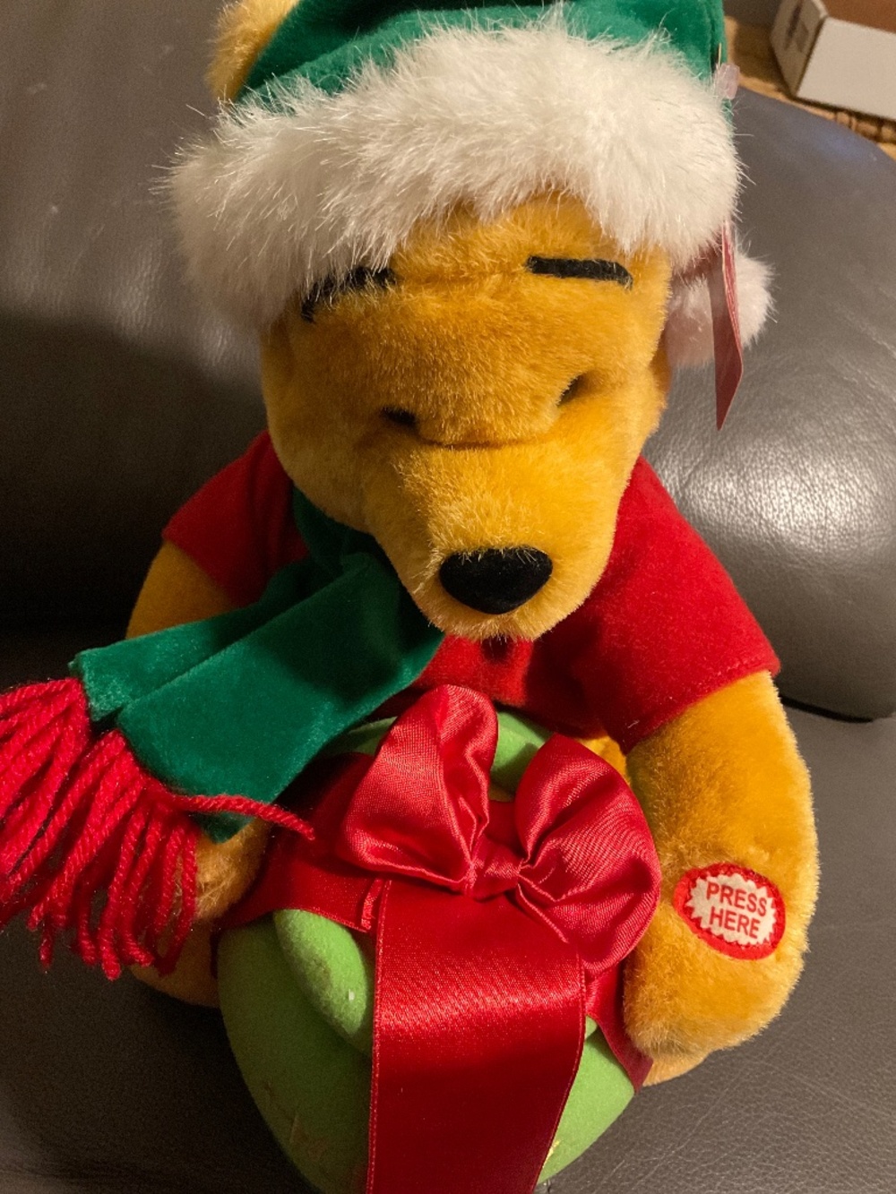 Winnie the Pooh Christmas Plush not sure if he plays music